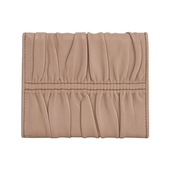 Prada Nappa Gaufre Trifold Wallet Cypria Pink - Picture 2 of 11